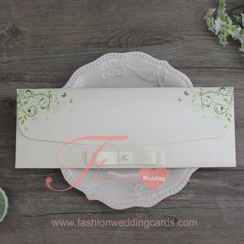Handmade Pocket Wedding Invitation Cheap